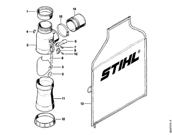 Vacuum attachment Blowers (BG, BR) BR 380 Stihl