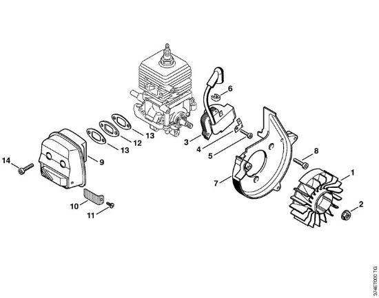Ignition system, Muffler Blowers (BG, BR) BR 45 C Stihl