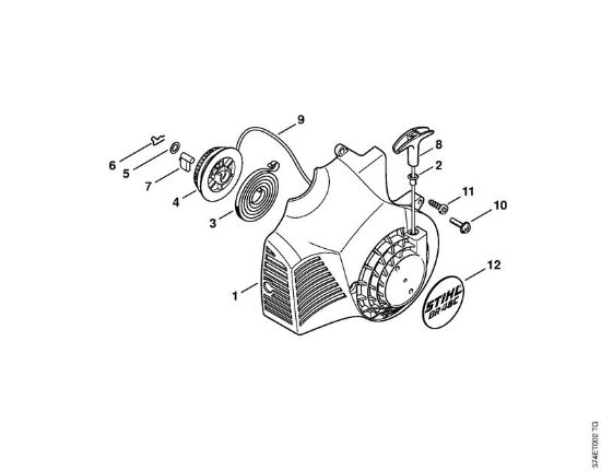 Rewind starter Blowers (BG, BR) BR 45 C Stihl