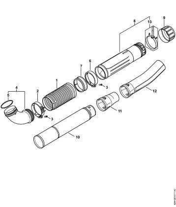 Pleated hose, Blower tube Blowers (BG, BR) BR 450 C-EF Stihl
