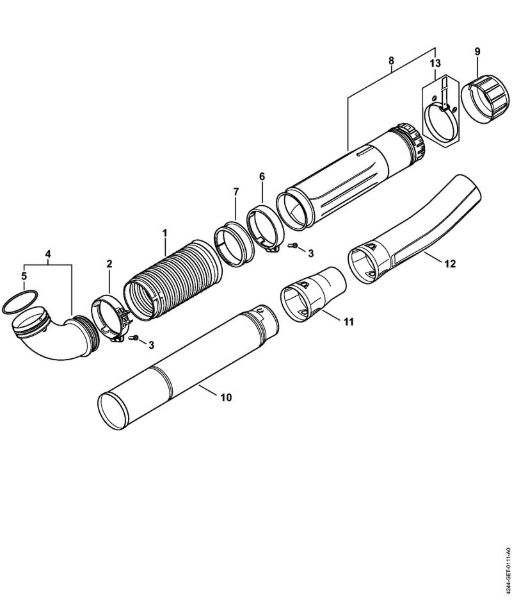 Pleated hose, Blower tube Blowers (BG, BR) BR 450 C-EF Stihl