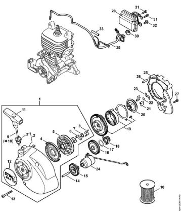 Rewind starter BR 450 C Blowers (BG, BR) BR 450 C-EF Stihl