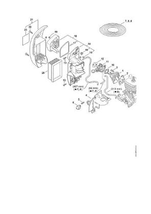 Picture of Spacer flange, Air filter BR 450 C-EF