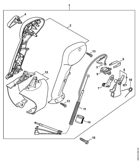 Control handle Blowers (BG, BR) BR 600 Stihl