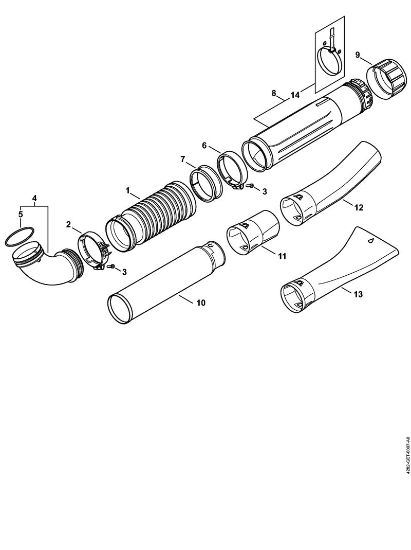 Pleated hose, Blower tube BR 700 Blowers (BG, BR) BR 700 Stihl