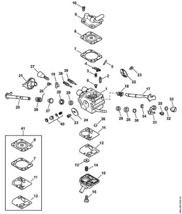 Carburetor 4283/01 Blowers (BG, BR) BR 800 C-E Stihl