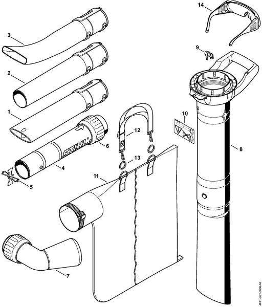 Nozzle, Vacuum attachment Electric shredder/vacuums (SHE) SHE 81 Stihl