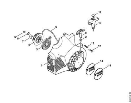 Rewind starter Vacuum shredders (SH) SH 55 C Z KAT Stihl