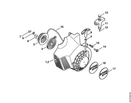 Rewind starter Vacuum shredders (SH) SH 55 C Z KAT Stihl