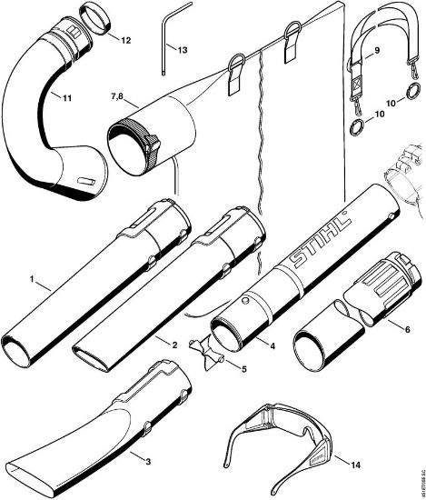 Nozzle, Vacuum attachment Vacuum shredders (SH) SH 85 Stihl