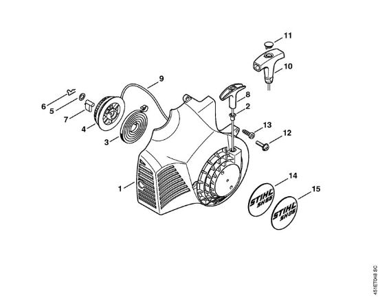 Rewind starter Vacuum shredders (SH) SH 85 Stihl