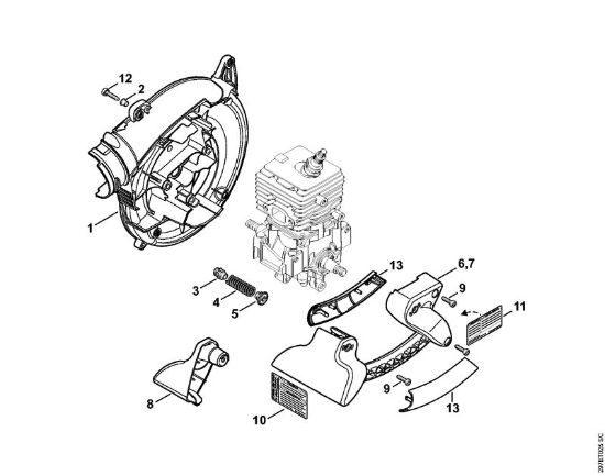 Fan housing inside SH 86 Vacuum shredders (SH) SH 86 C-E D Stihl