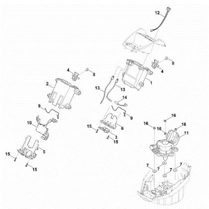 Picture of C - Battery bracket, electronics, motor MVP 600.1