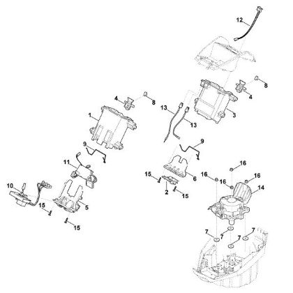 Picture of C - Battery bracket, electronics, motor MVP 850.1 S