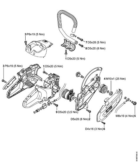 Tightening torques Cordless cut-off machines (TSA) TSA 230 Stihl