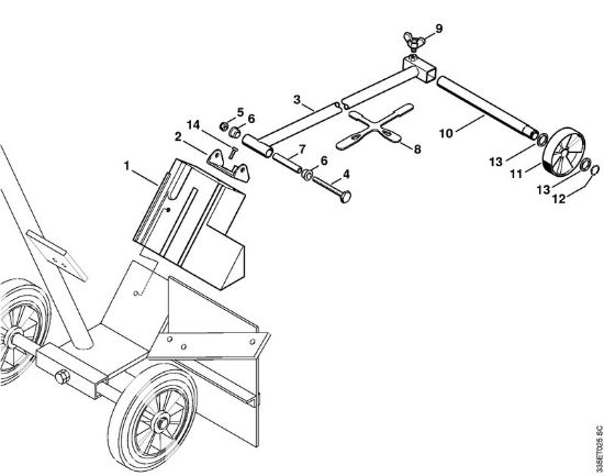 Cutquik cart, Guide wheel kit Cut-off machines (TS) TS 350 Stihl