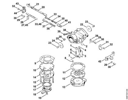Carburetor HL-327 Cut-off machines (TS) TS 350 AVE Stihl