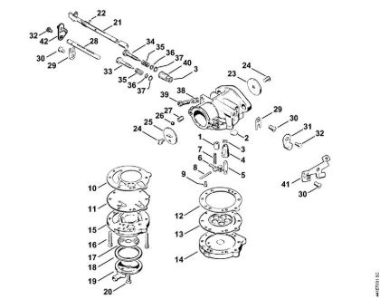 Carburetor LA-S168 Cut-off machines (TS) TS 350 AVE Stihl
