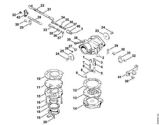 Carburetor LA-S168 Cut-off machines (TS) TS 350 AVE Stihl
