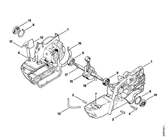Crankcase Cut-off machines (TS) TS 350 AVE Stihl