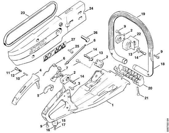 Handle frame, Handlebar Cut-off machines (TS) TS 360 Stihl