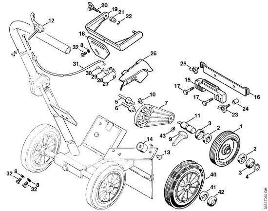 Mounting kit - Cutquik cart Cut-off machines (TS) TS 400 Stihl