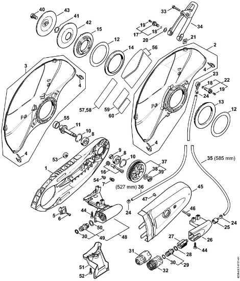 Connector, Guard TS 410 Cut-off machines (TS) TS 410-A Stihl