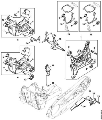 Crankcase Cut-off machines (TS) TS 410-A Stihl