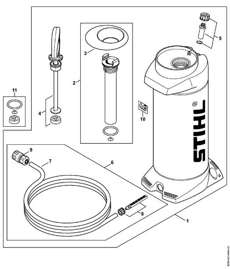 Pressurized water tank Cut-off machines (TS) TS 410-A Stihl
