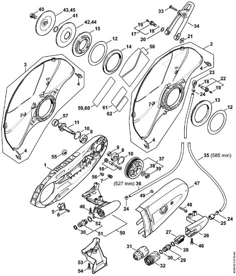 Connector, Guard TS 420 Cut-off machines (TS) TS 420-A Stihl