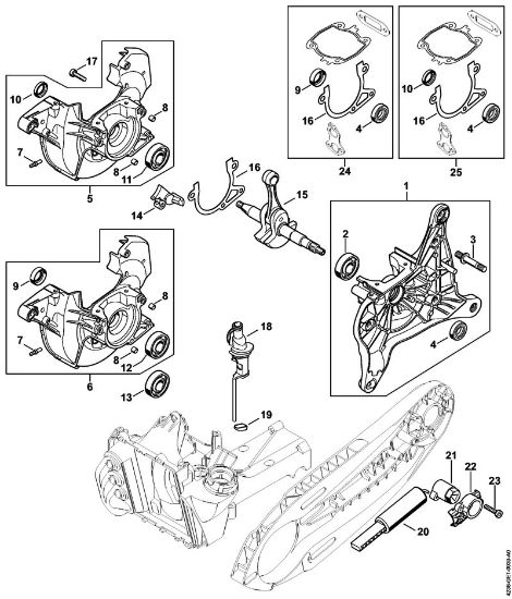 Crankcase Cut-off machines (TS) TS 420-A Stihl