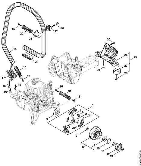 Clutch, Handlebar Cut-off machines (TS) TS 440-A Stihl