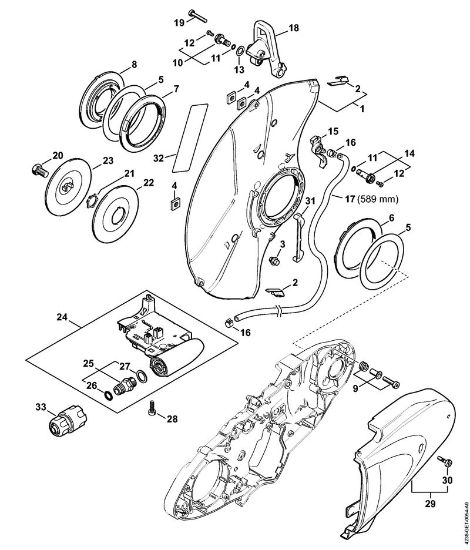 Deflector Cut-off machines (TS) TS 440-A Stihl