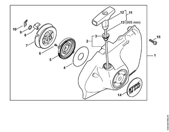 Rewind starter Cut-off machines (TS) TS 440-A Stihl
