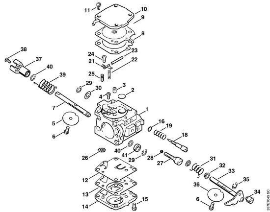 Carburetor HS-275 Cut-off machines (TS) TS 460 Stihl