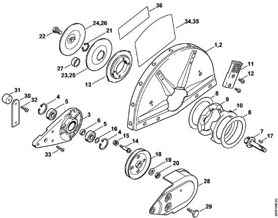 Support with guard Cut-off machines (TS) TS 460 Stihl