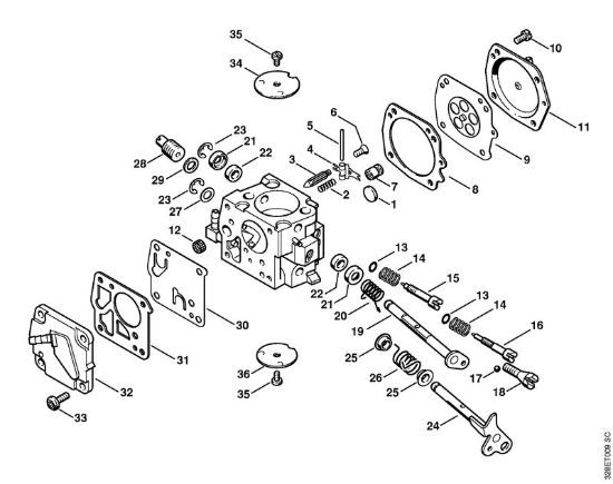 Carburetor HS-277 Cut-off machines (TS) TS 510 Stihl