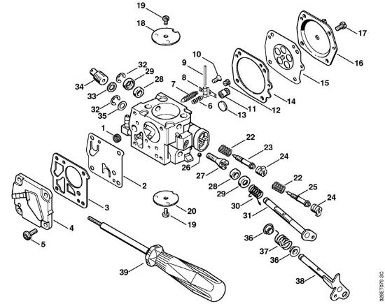 Carburetor HS-280, HS-281 Cut-off machines (TS) TS 510 Stihl