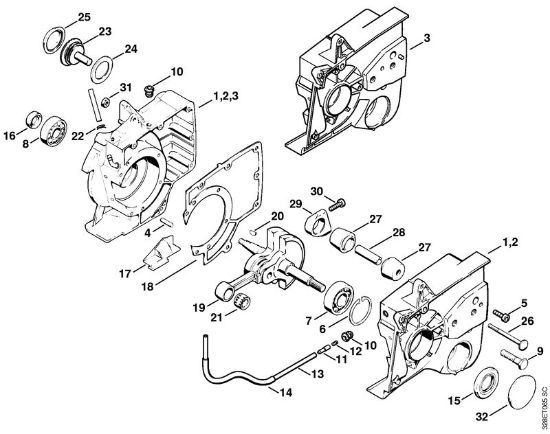 Crankcase Cut-off machines (TS) TS 510 Stihl