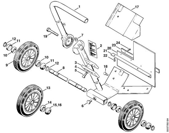 Cutquik cart, Splash guard Cut-off machines (TS) TS 510 Stihl