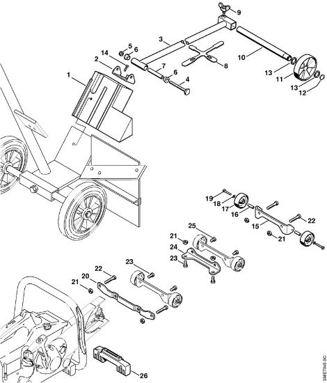Guide wheel kit, Wheel kit Cut-off machines (TS) TS 510 Stihl