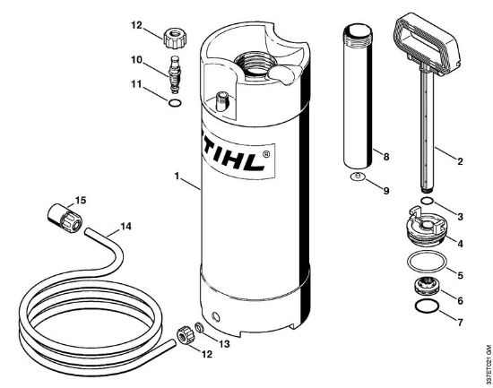 Pressurized water tank (28.2010) Cut-off machines (TS) TS 510 Stihl