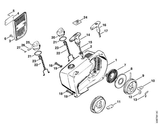 Rewind starter Cut-off machines (TS) TS 510 Stihl