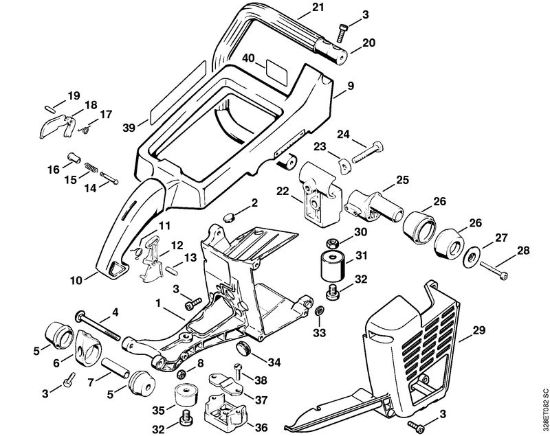 Shroud, Handle frame Cut-off machines (TS) TS 510 Stihl