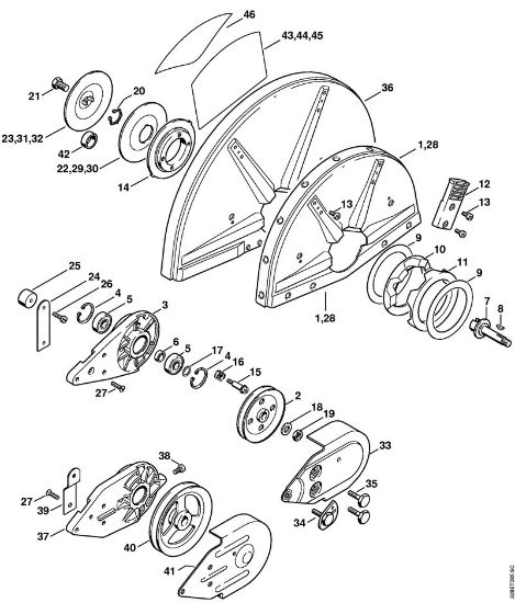 Support with guard Cut-off machines (TS) TS 510 Stihl