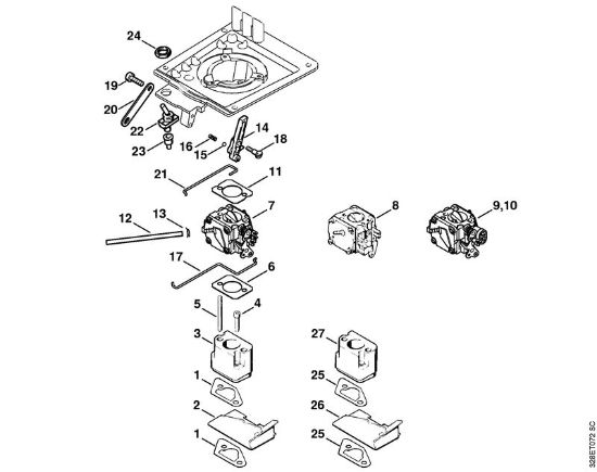 Throttle control Cut-off machines (TS) TS 510 Stihl