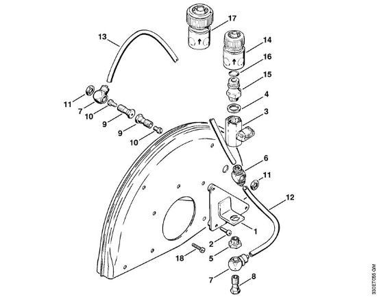 Water attachment (38.1995) Cut-off machines (TS) TS 510 Stihl