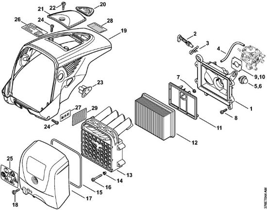Air filter, Shroud Cut-off machines (TS) TS 700 Stihl