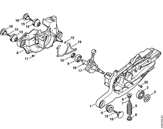 Crankcase Cut-off machines (TS) TS 700 Stihl