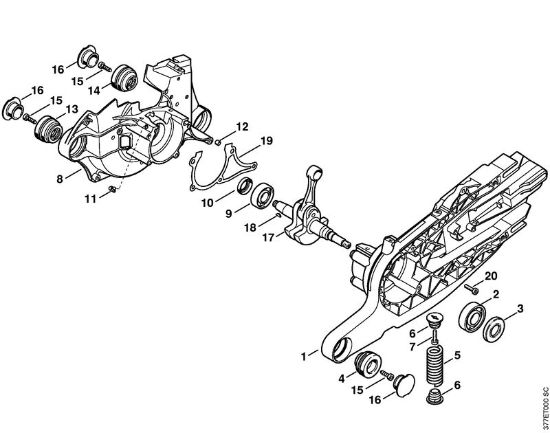 Crankcase Cut-off machines (TS) TS 800-Z Stihl